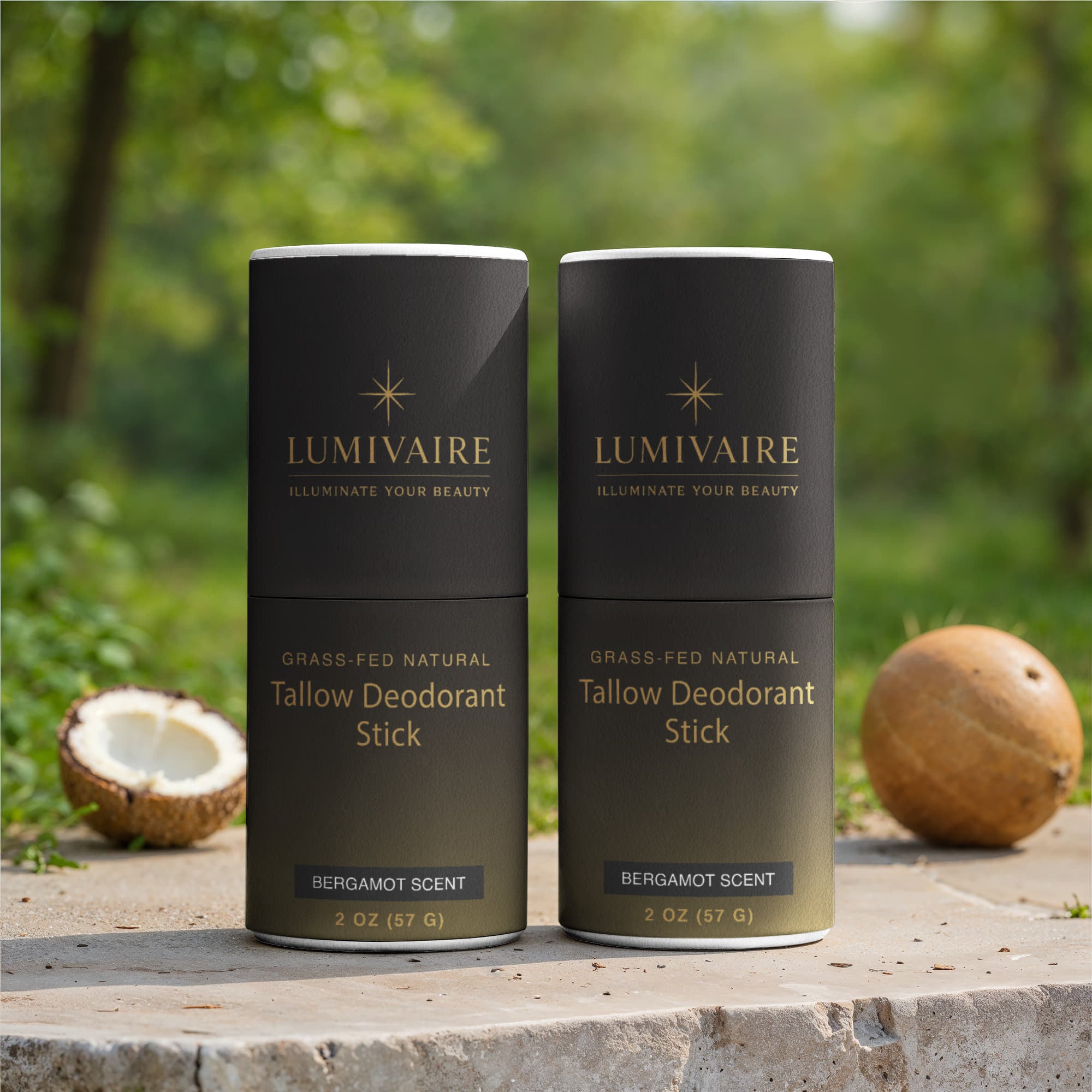 2 Pack Natural Tallow Deodorant Stick