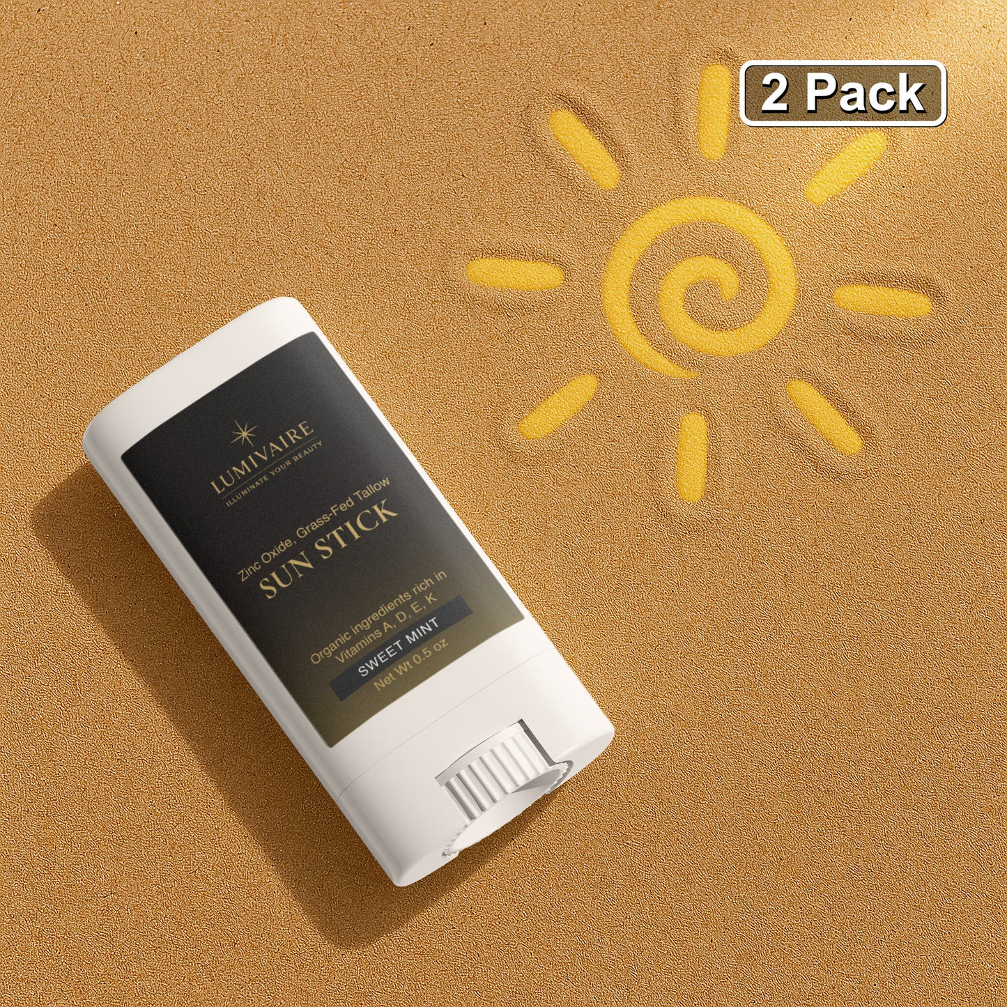 2 Pack Tallow Zinc Sun Stick